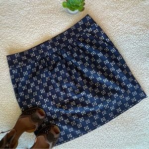 Gap Dark Blue Batik Pattern Mini Skirt Size 6